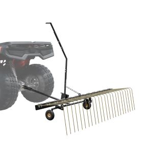 VEVOR Tow Behind Dethatcher, 60-inch Tow Dethatcher with 24 Steel Tines, Lawn Dethatcher Rake for ATV or Mower