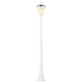 Outsunny 76.5" Solar Lamp Post Lights Outdoor, Vintage Streetlight, All Weather Protection, Auto Sensor Control, Adjustable Brightness, with Clea