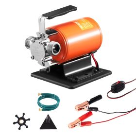 VEVOR Water Transfer Pump, 12V DC 360 GPH 1/10HP, Portable Electric Utility Pump with 6 ft Suction Hose Kit, Impeller, Suction Strainer, for Gard
