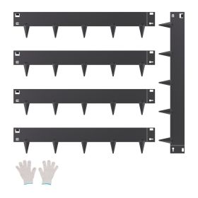 Steel Landscape Edging 5 Packs 39 x 4in Rust-Resistant Edging Border Black