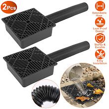 2Pcs 4.9FT Flexible Extendable Hose Gutter Downspout Extension Low Profile No Deep Digging Catch Basin Downspout Extender With For House Foundati (Color: black)