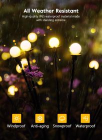 Solar Garden Lights - 4 Pack 48 LED Firefly Lights with 2 Lighting Mode, Sway by Wind, Waterproof Solar Light for Outdoor Outside Yard, Warm Whit (Quantity: 8PCS)
