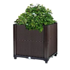 Raised Garden Bed Plant Growth Box With Self-watering System For Garden Patio Balcony Elevated Planter Box For Flowers Vegetables Herbs (Option: 30X30X35cm)